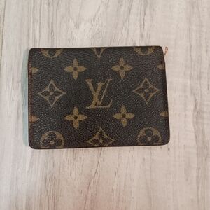 Louis Vuitton Card case Pass case Business card holder  Unisex Monogram